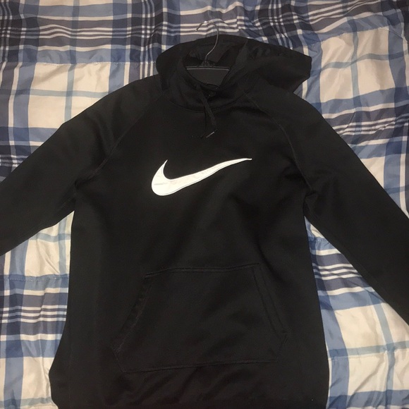 white nike hoodie black swoosh